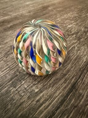 The Murano Fratelli Toso Twisted Ribbon Paperweight